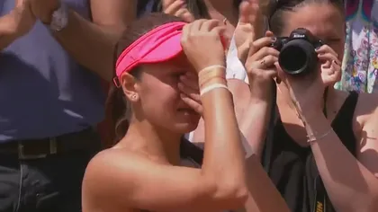 Andreea Mitu a izbucnit în plâns după victoria de la Roland Garros VIDEO