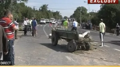 Accident rutier MORTAL în Vrancea. Un poliţist a lovit în plin o căruţă