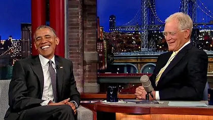 David Letterman, ultimul show cu Barack Obama. Omagiu emoţionant al preşedintelui SUA VIDEO