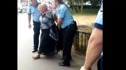 INCIDENT în Capitală. O femeie, încătuşată cu forţa de poliţişti după ce a refuzat să se legitimeze  VIDEO