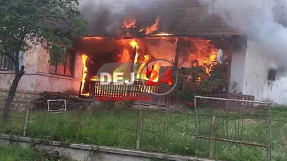 TRAGEDIE în Cluj. Un bărbat a murit într-un incendiu VIDEO