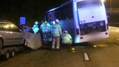 Un autocar plin cu români, implicat într-un ACCIDENT în Marea Britanie
