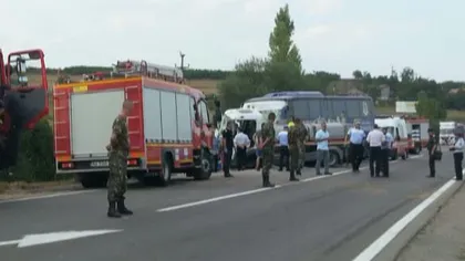 Militar mort într-un teribil accident în Alba. Un autobuz al MApN s-a ciocnit cu o cisternă cu lapte