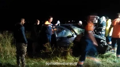 Accident grav pe drumul dinspre Timişoara spre Arad: Patru persoane, rănite