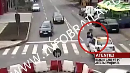 Femei spulberate pe trecere de un taximetrist, în Brăila VIDEO