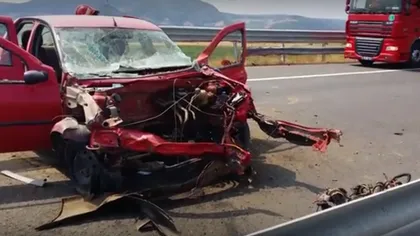 ACCIDENT pe Autostrada Deva – Sebeş. Două persoane au fost rănite grav