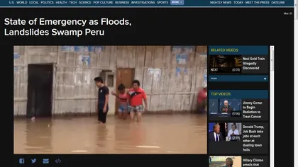 Stare de URGENŢĂ în Peru, pentru 45 de zile, în urma alunecărilor de teren