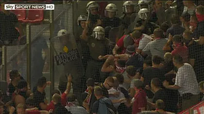 LIGA CAMPIONILOR, violenţe pe stadion. Fanii lui Bayern, bătuţi cu bestialitate de poliţiştii greci VIDEO