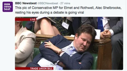 O nouă gafă marca BBC. Au crezut că au surprins un parlamentar dormind, însă adevărul era altul FOTO