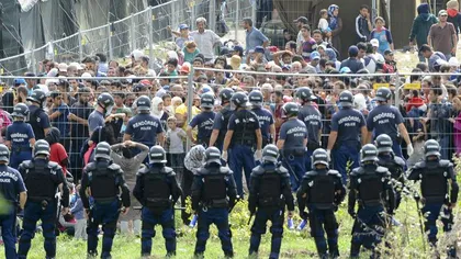 Violenţe la graniţa dintre Serbia şi Ungaria. 14 poliţişti răniţi în confruntările cu imigranţii