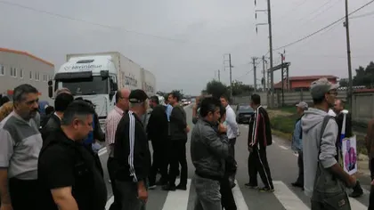 Un drum naţional a fost blocat de protestatari VIDEO