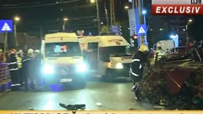 Accident CUMPLIT în Capitală. O maşină cu PATRU PASAGERI s-a făcut praf. VIDEO