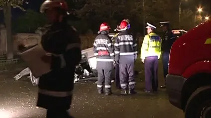 Accident cumplit în Capitală. Un şofer a murit după ce a intrat într-un copac VIDEO