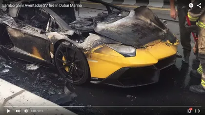 Scene ŞOCANTE cu maşina unui milionar! Bolidul de 200.000 de dolari a luat foc în trafic VIDEO
