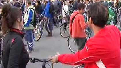 Bicicliştii din Timişoara au PROTESTAT în centrul oraşului: 