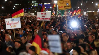Germanii au organizat o nouă manifestaţie împotriva primirii de imigranţi