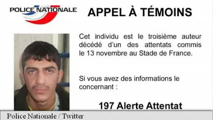 ATENTATE PARIS: Poliţia a publicat fotografia celui de-al treilea kamikaze de la Stade de France