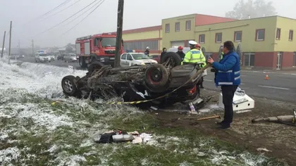 Accident TERIBIL pe o şosea din România VIDEO