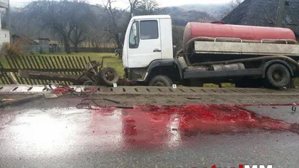 Acident grav în Maramureş. O căruţă a fost spulberată de o maşină de vidanjare