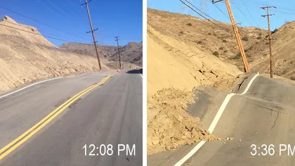 Drum din California, devastat de cratere. Specialiştii nu au o explicaţie pentru acest fenomen ciudat FOTO