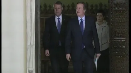 David Cameron, la Palatul Cotroceni. Iohannis: 
