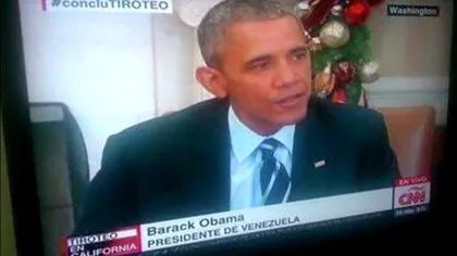 Gafă la CNN: Barack Obama, prezentat ca preşedintele Venezuelei
