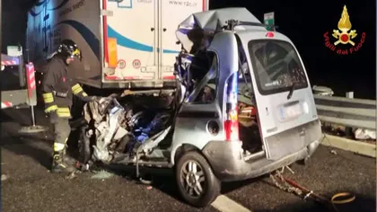 Moarte suspectă. Un român din Italia şi-a pierdut viaţa într-un accident rutier VIDEO