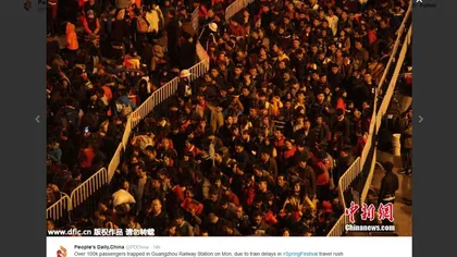 Haos în China din cauza vremii: Sute de mii de oameni au rămas blocaţi în gări