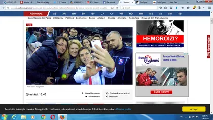 Selfie a la Cluj. Simona Halep, asaltată de fani, după antrenamentul de joi GALERIE FOTO
