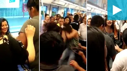 O tânără, la un pas să fie linşată în metrou pentru că nu a dat locul unei femei cu un copil în braţe VIDEO