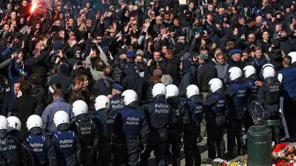 Belgia: Bătăi între POLIŢIE şi FASCIŞTI la Bruxelles