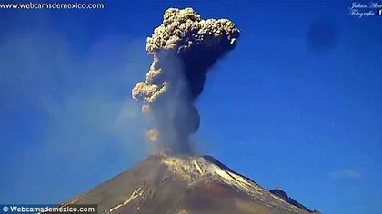 Mexic: Vulcanul Popocatepetl s-a trezit la viaţă. A aruncat 2 kilometri de cenuşă şi fum în atmosferă