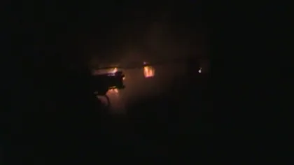 Momente de panică în Mehedinţi. O locomotivă a fost cuprinsă de flăcări VIDEO