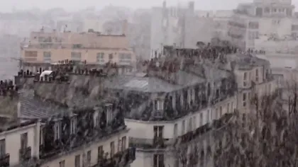 Ninsoare ca în poveşti în plină primăvară, la Paris VIDEO