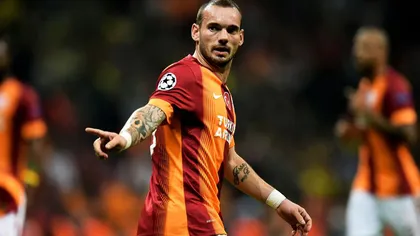 Wesley Sneijder, ratare monumentală din faţa porţii goale. Galata, cu emoţii în semifinalele Cupei Turciei VIDEO