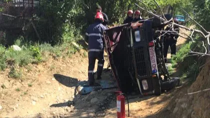 Accident grav în Gorj. Un bărbat a murit pe loc după ce s-a răsturnat cu o maşină de teren