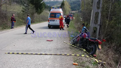 Accident grav în Suceava. Un motociclist a murit pe loc după ce s-a izbit de un stâlp