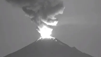 Cod galben de alertă în Mexic. Activitatea vulcanului Popocatepetl s-a intensificat VIDEO