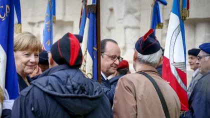 100 de ani de la Bătălia de la Verdun. Ceremonie cu participarea lui Francois Hollande şi Angela Merkel