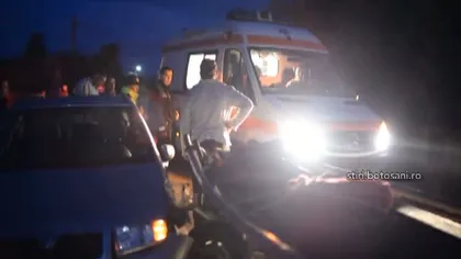 Accident grav în Botoşani. Un copil a fost rănit după ce căruţa în care se afla a fost lovită de o maşină VIDEO