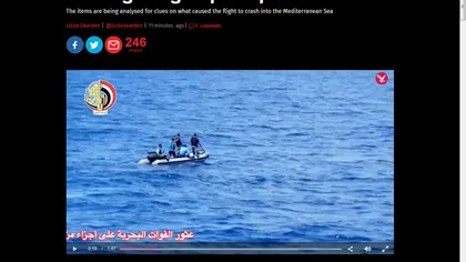 Avionul EgyptAir: Informaţia despre găsirea CUTIILOR NEGRE ale aparatului a fost infirmată