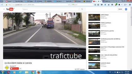 Imagini de infarct pe şosea, în Harghita. O căruţă este spulberată de o dubă VIDEO