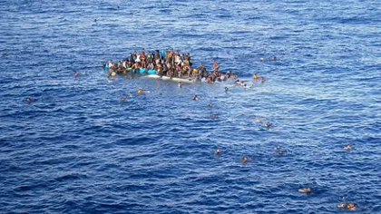 45 de migranţi s-au înecat în Marea Mediterană, după ce ambarcaţiunea în care se aflau s-a răsturnat