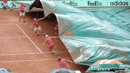 Meciurile de sâmbătă de la Roland Garros, întrerupte de ploaie