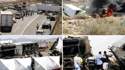 Tragedie în Spania: ROMÂN MORT într-un grav accident rutier soldat cu şapte victime FOTO şi VIDEO