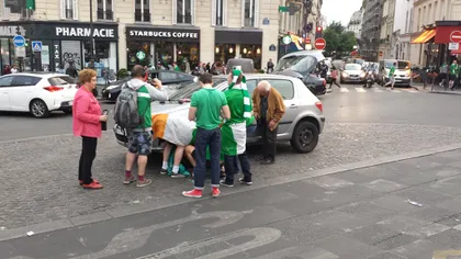Suporterii irlandezi au lovit din nou. Gestul incredibil făcut după ce au deteriorat maşina unui francez VIDEO