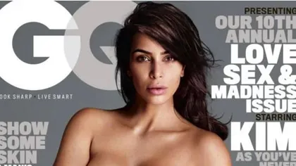 Kim Kardashian a pozat nud pentru coperta unei reviste