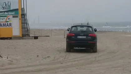 Şofer teribilist, cu maşina pe plaja din Mamaia