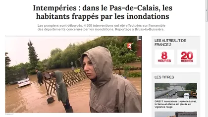 COD ROŞU de INUNDAŢII în Franţa. Străzile au fost acoperite de ape GALERIE FOTO şi VIDEO