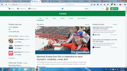 Rusia, aproape de excluderea de la Olimpiadă. Ministrul rus al Sportului este deja interzis la JO 2016